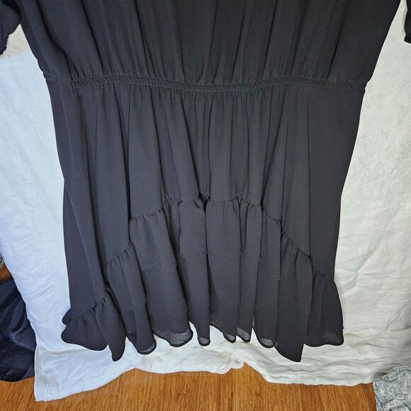 ARIAT Western Wear Layered Black Open Sleeve Dress Size XL - Picture 8 of 8